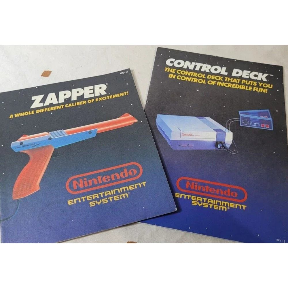 Vintage NES Nintendo Console/Zapper User Manuals (minty fresh)